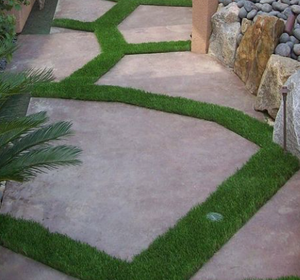 How To Create An Amazing Flagstone Design With Artificial Grass In Solana Beach?